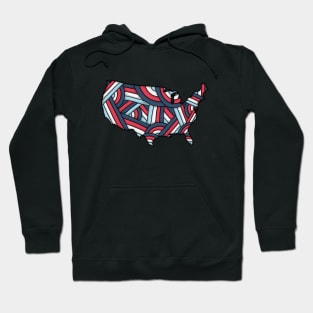 United Stated of America USA Map Art Hoodie